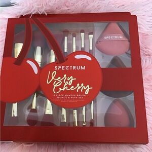 NIB 💝 Valentine Gift Idea Very Cherry Spectrum 10 Face Eye Brush Blender Set